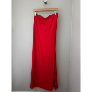Gap red strapless dress